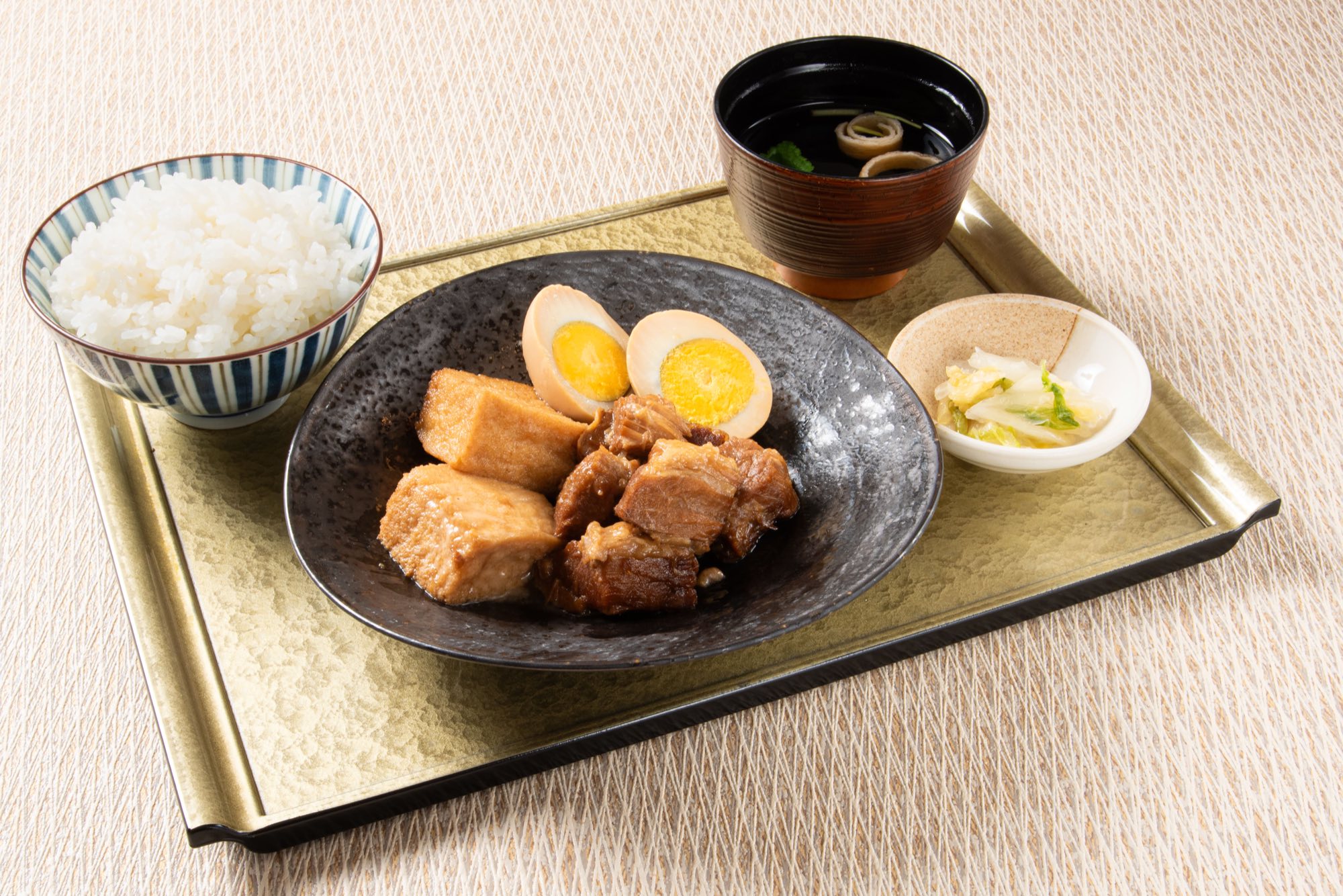 豚の角煮定食